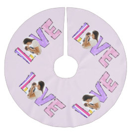 Meine Liebe | Erstellen Sie Ihr eigenes Foto Polyester Weihnachtsbaumdecke