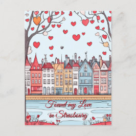 Meine Liebe fand am Valentinstag in Straßburg stat Postkarte