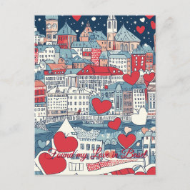 Meine Liebe fand ich am Valentinstag in Basel Postkarte