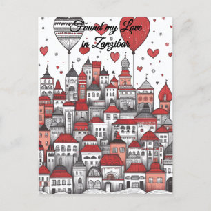 Meine Liebe fand ich am Valentinstag in Sansibar Postkarte