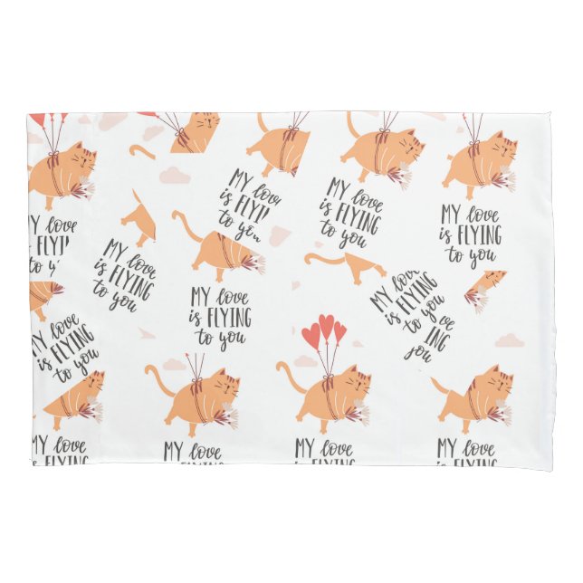 Meine Liebe fliegt zu dir Kissenbezug (Vorderseite)