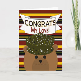 Meine Liebe - Glückwunsch des Soldaten der Armee! Karte