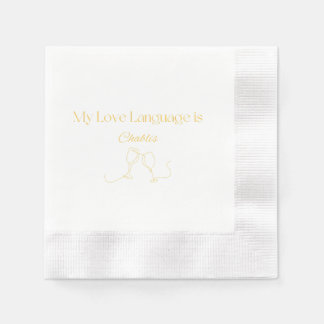 Meine Liebe ist Chablis Cocktail Napkins Serviette