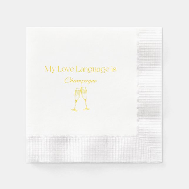 Meine Liebe ist Champagnercocktail Napkins Serviette (Vorderseite)