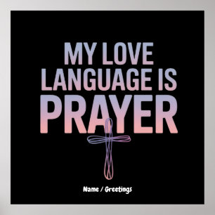 Meine Liebe ist Gebetssprache Jesus Christliches D Poster