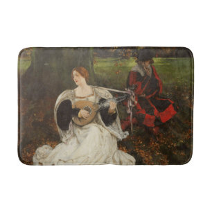 Meine Liebe ist gerecht (von Edwin Austin Abbey) Badematte