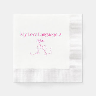 Meine Liebe ist Rosé Cocktail Napkins Serviette