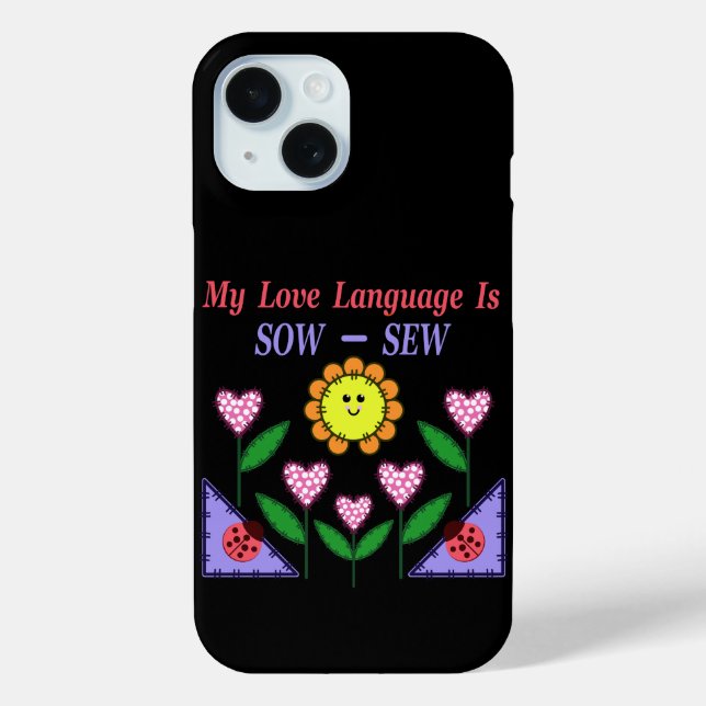 Meine Liebe ist "Sau" - "nähen" Case-Mate iPhone Hülle (Rückseite)