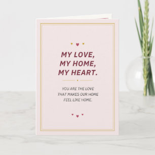 Meine Liebe, mein Zuhause, mein Herz - Karte für d