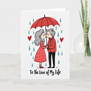Meine Liebe Romantische Regen-Kuss-Karte Karte