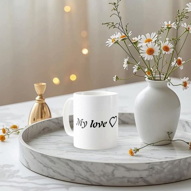 Meine Liebe ❤️ - Romantisches Minimalistisches Zit Kaffeetasse (Von Creator hochgeladen)