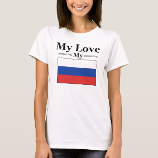 Meine Liebe Russische Flagge T - Shirt
