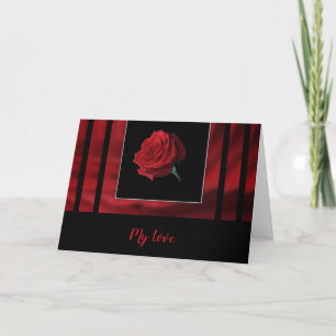 Meine Liebe Traditionelle Rote Rose Valentine Feiertagskarte