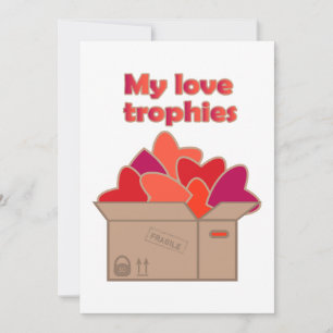 Meine Liebe-Trophäen in Schachtel voller Valentinh Feiertagskarte