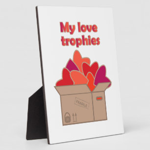 Meine Liebe-Trophäen in Schachtel voller Valentinh Fotoplatte