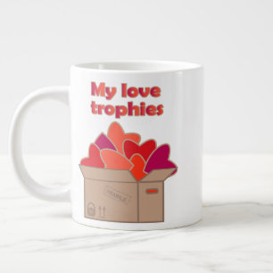 Meine Liebe-Trophäen in Schachtel voller Valentinh Jumbo-Tasse
