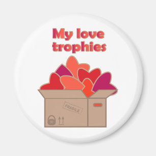 Meine Liebe-Trophäen in Schachtel voller Valentinh Magnet