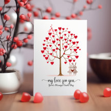 Meine Liebe wächst - Herzbaum Valentinstagskarte