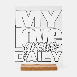 Meine Liebe wächst täglich Acrylschild