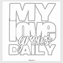 Meine Liebe wächst täglich