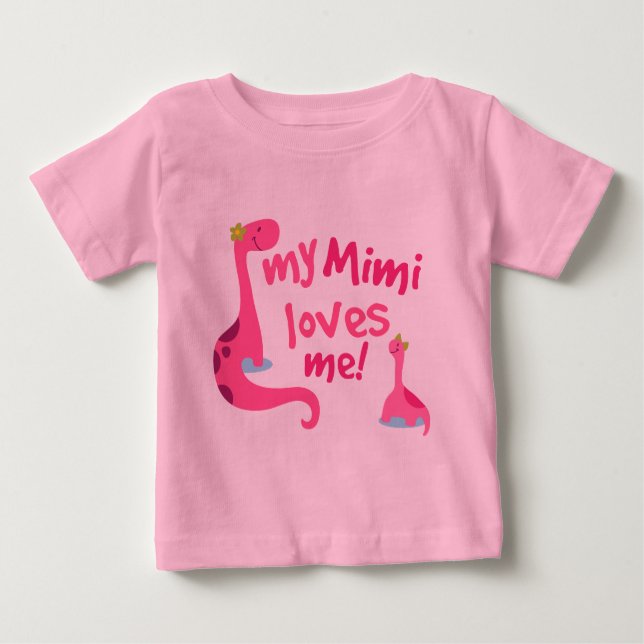 Meine Lieben Mimi ich Dinosaurier Baby T-shirt (Vorderseite)