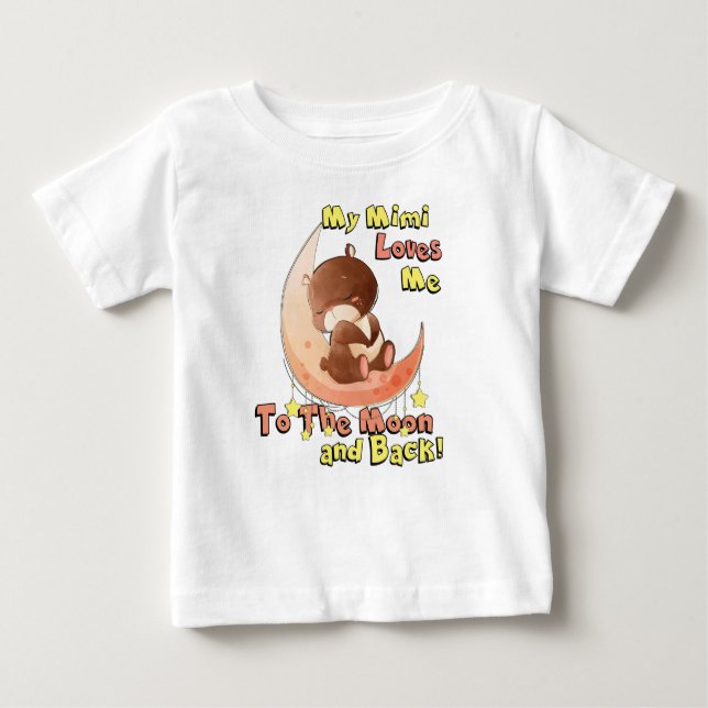 Meine Lieben Mimi ich zum Mond und zur Rückseite Baby T-shirt (Vorderseite)