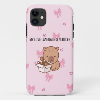 Meine Liebessprache sind Nudeln | Kawaii Capybara  Case-Mate iPhone Hülle