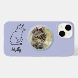 Meine liebliche Cat-Skizze und das Foto und der Na Case-Mate iPhone 14 Hülle