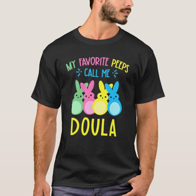 Meine Lieblinge Bunnies nennen mich Doula Happy Oa T-Shirt (Vorderseite)
