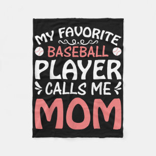 Meine Lieblings-Baseball-Player-Mama Funny Mütter Fleecedecke
