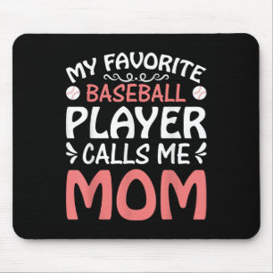 Meine Lieblings-Baseball-Player-Mama Funny Mütter Mousepad