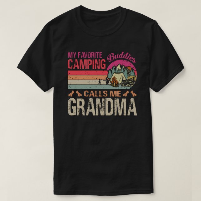 Meine Lieblings-Camping-Buddies nennen mich Oma Vi T-Shirt (Design vorne)