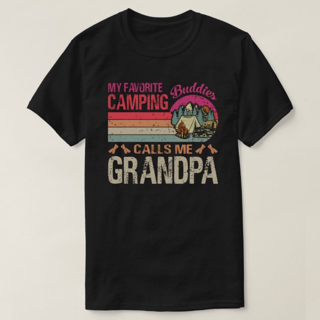 Meine Lieblings-Camping-Buddies nennen mich Opa Vi T-Shirt (Design vorne)