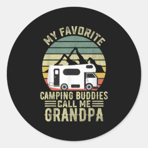 Meine Lieblings-Camping-Kumpels nennen mich Opa Ki Runder Aufkleber