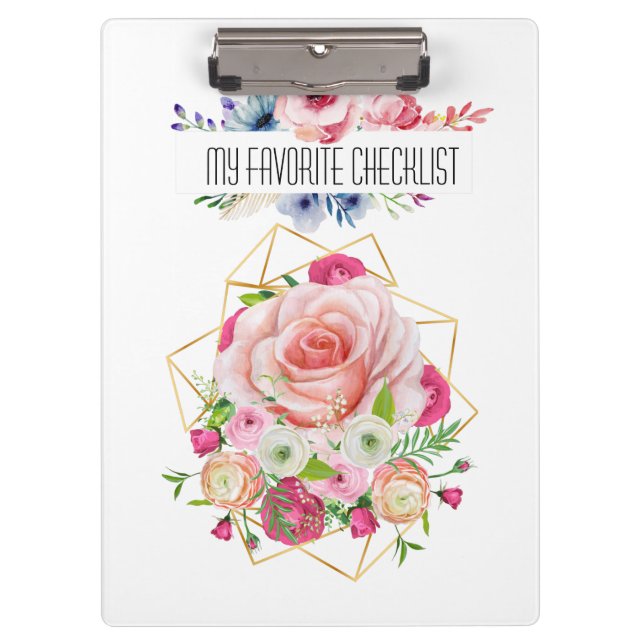 Meine Lieblings-Checkliste Klemmbrett (Vorderseite)