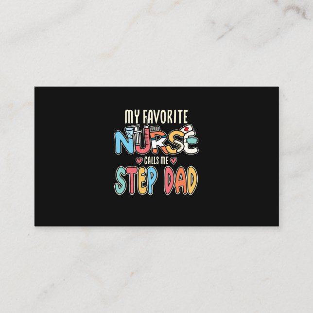 Meine Lieblings-Krankenschwester nennt mich Step-V Visitenkarte (Vorderseite)