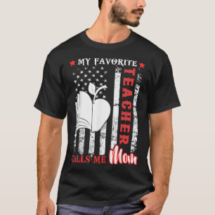 Meine Lieblings-Lehrerin nennt mich Mama USA Flagg T-Shirt