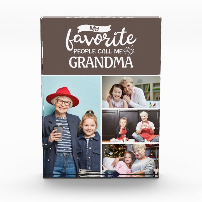 Meine Lieblings-Leute nennen mich| 4 Familienkolle Fotoblock (Vorderseite)