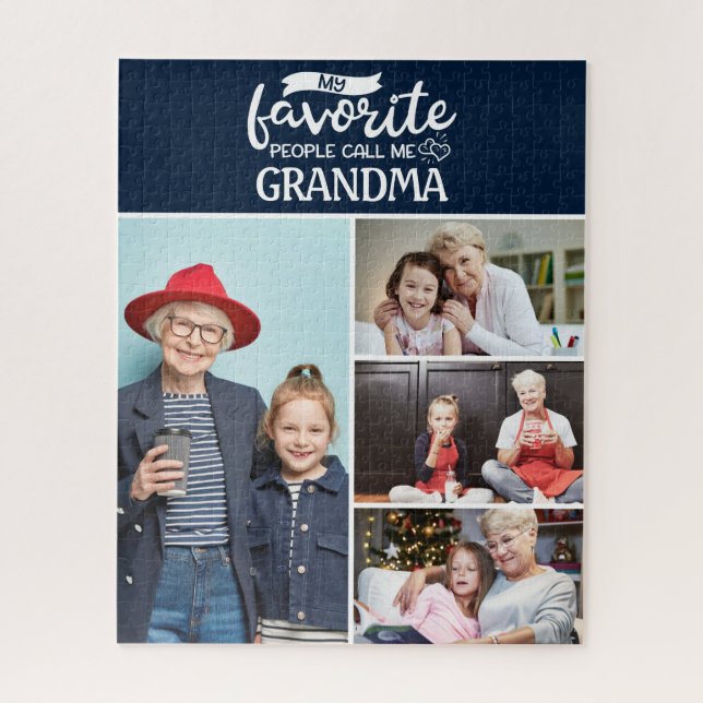 Meine Lieblings-Leute nennen mich| 4 Familienkolle Puzzle (Vertikal)