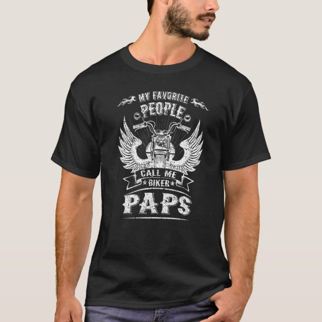 Meine Lieblings-Leute nennen mich Biker Paps Opa M T-Shirt (Vorderseite)