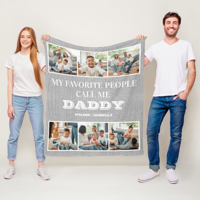Meine Lieblings-Leute nennen mich Daddy Vatertag Fleecedecke (Beispiel)