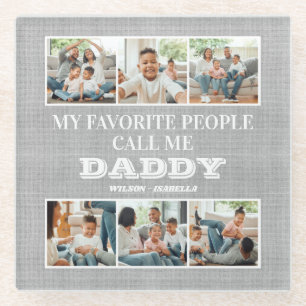 Meine Lieblings-Leute nennen mich Daddy Vatertag Glasuntersetzer