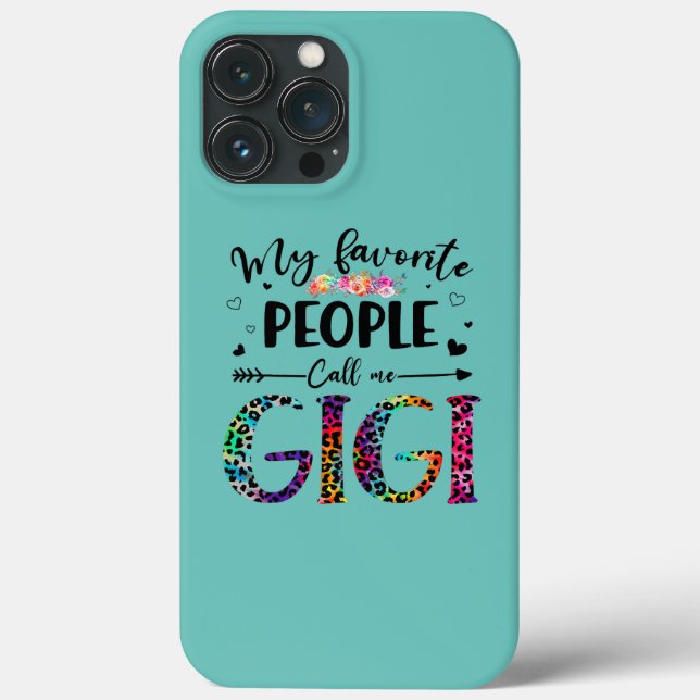 Meine Lieblings-Leute nennen mich Gigi Floral Leop Case-Mate iPhone Hülle (Rückseite)