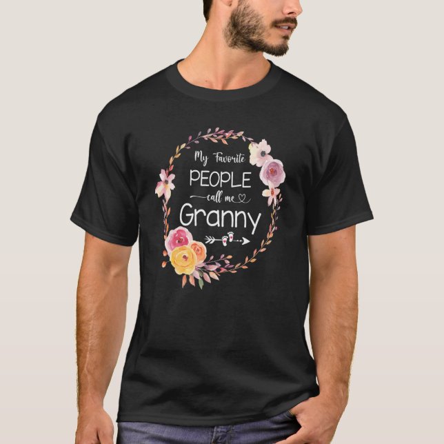 Meine Lieblings-Leute nennen mich Granny Women Blu T-Shirt (Vorderseite)