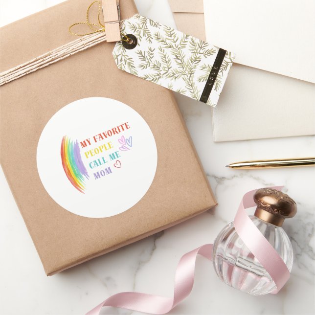 Meine Lieblings-Leute nennen mich Mama-Aufkleber Runder Aufkleber (Schenken)