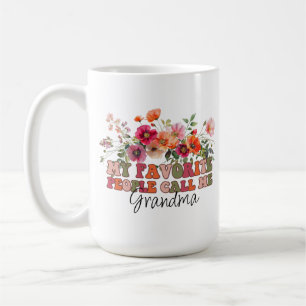 Meine Lieblings-Leute nennen mich Oma Custom Flora Kaffeetasse