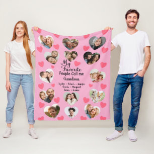 Meine Lieblings-Leute nennen mich "Oma Custom Foto Fleecedecke
