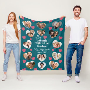 Meine Lieblings-Leute nennen mich "Oma Custom Foto Fleecedecke