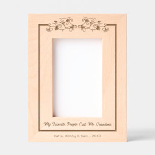 Meine Lieblings-Leute nennen mich Oma Floral 4x6P Geätzte Rahmen