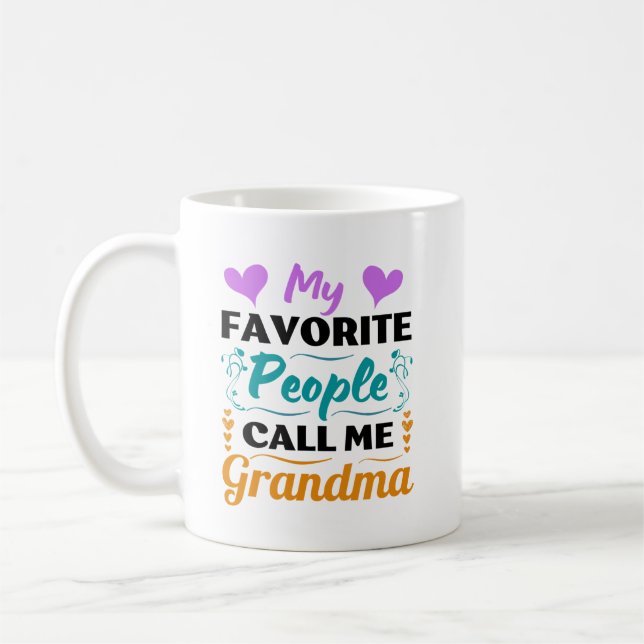 Meine Lieblings-Leute nennen mich Oma -  Kaffeetasse (Links)